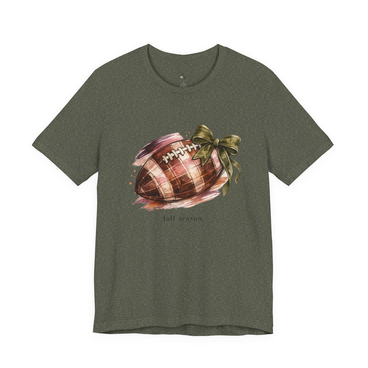 Fall Season Plaid Football Tee