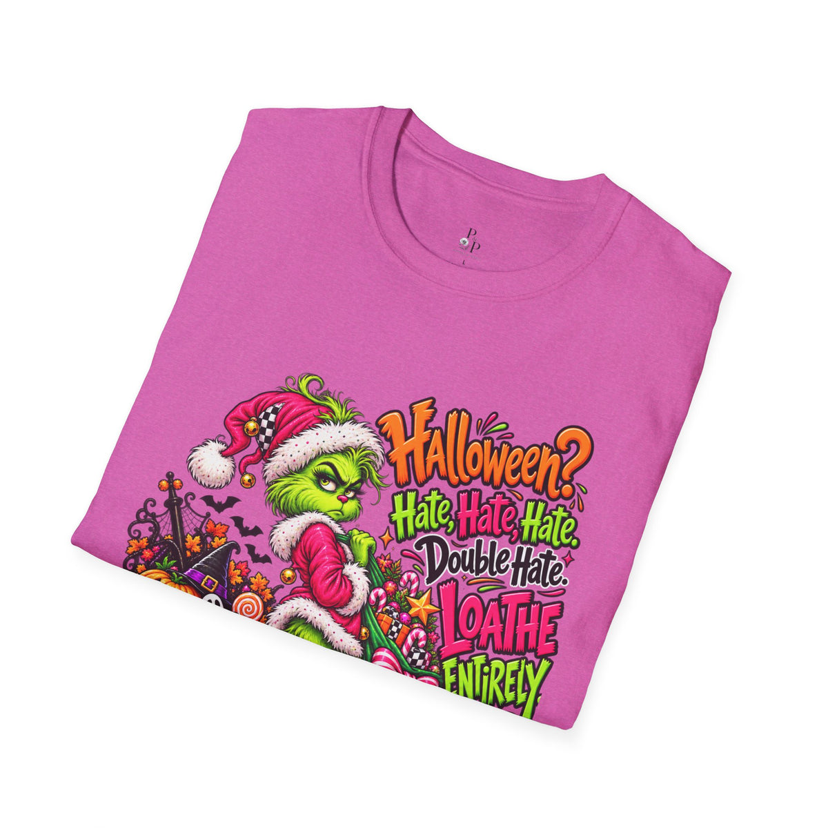 Grinch Halloween T-Shirt — "Halloween? Bah Humbug!" Festive Spooky Holiday Tee