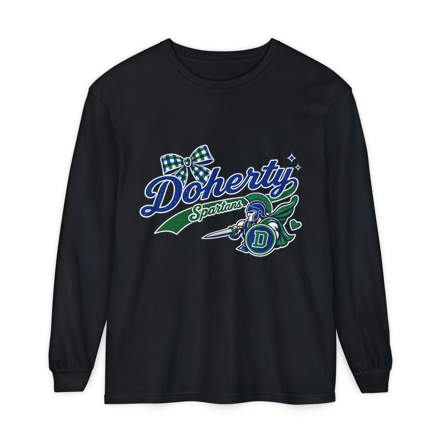 Custom High School Shirt-Unisex Garment-dyed Long Sleeve T-Shirt
