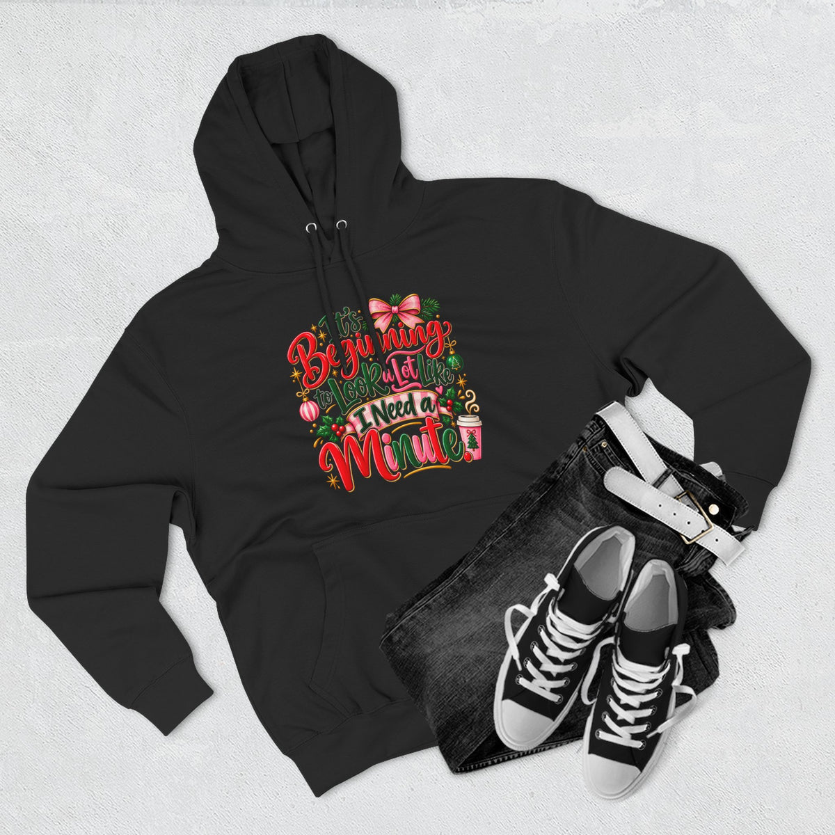 Funny Christmas Text Hoodie | Holiday Typography Sweatshirt