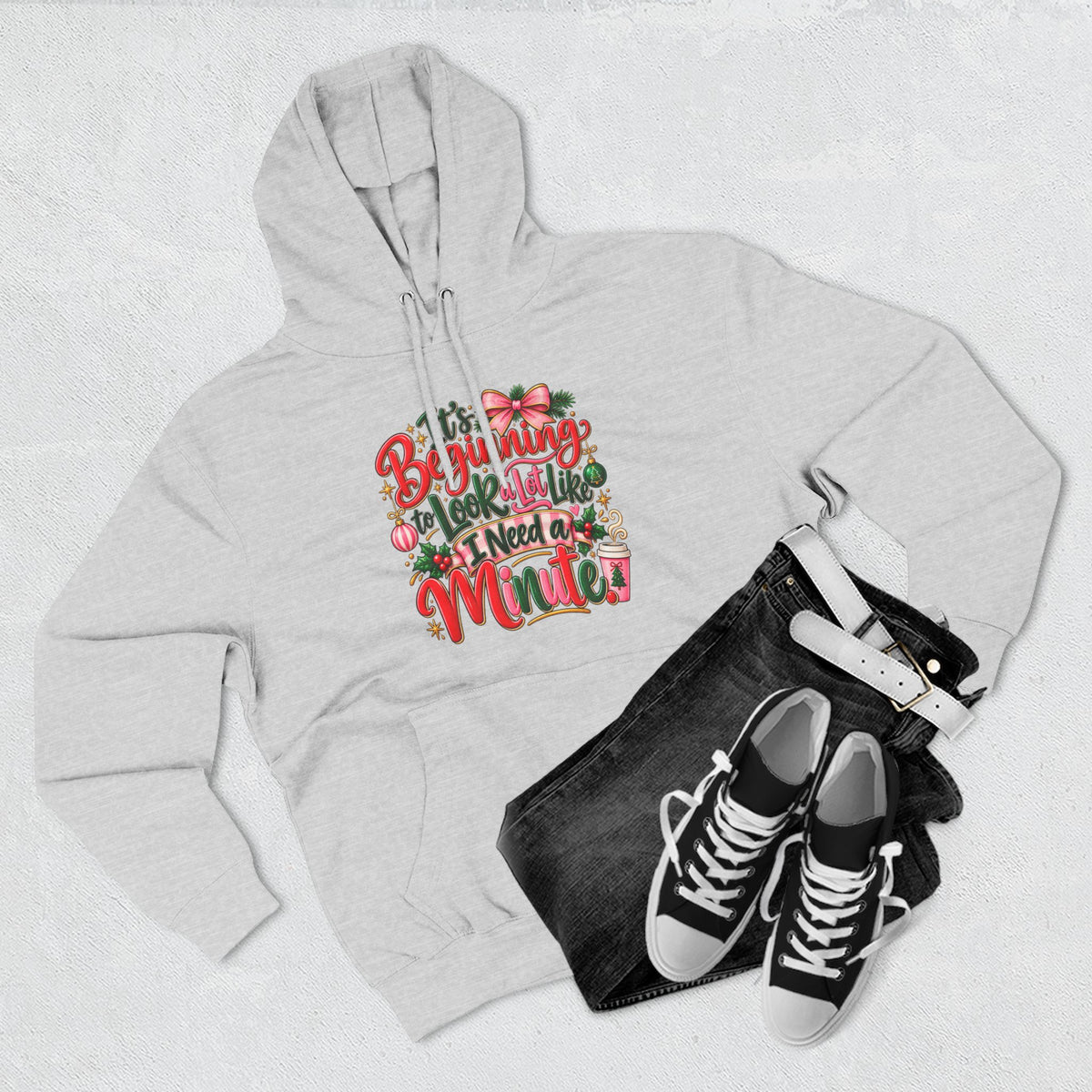 Funny Christmas Text Hoodie | Holiday Typography Sweatshirt