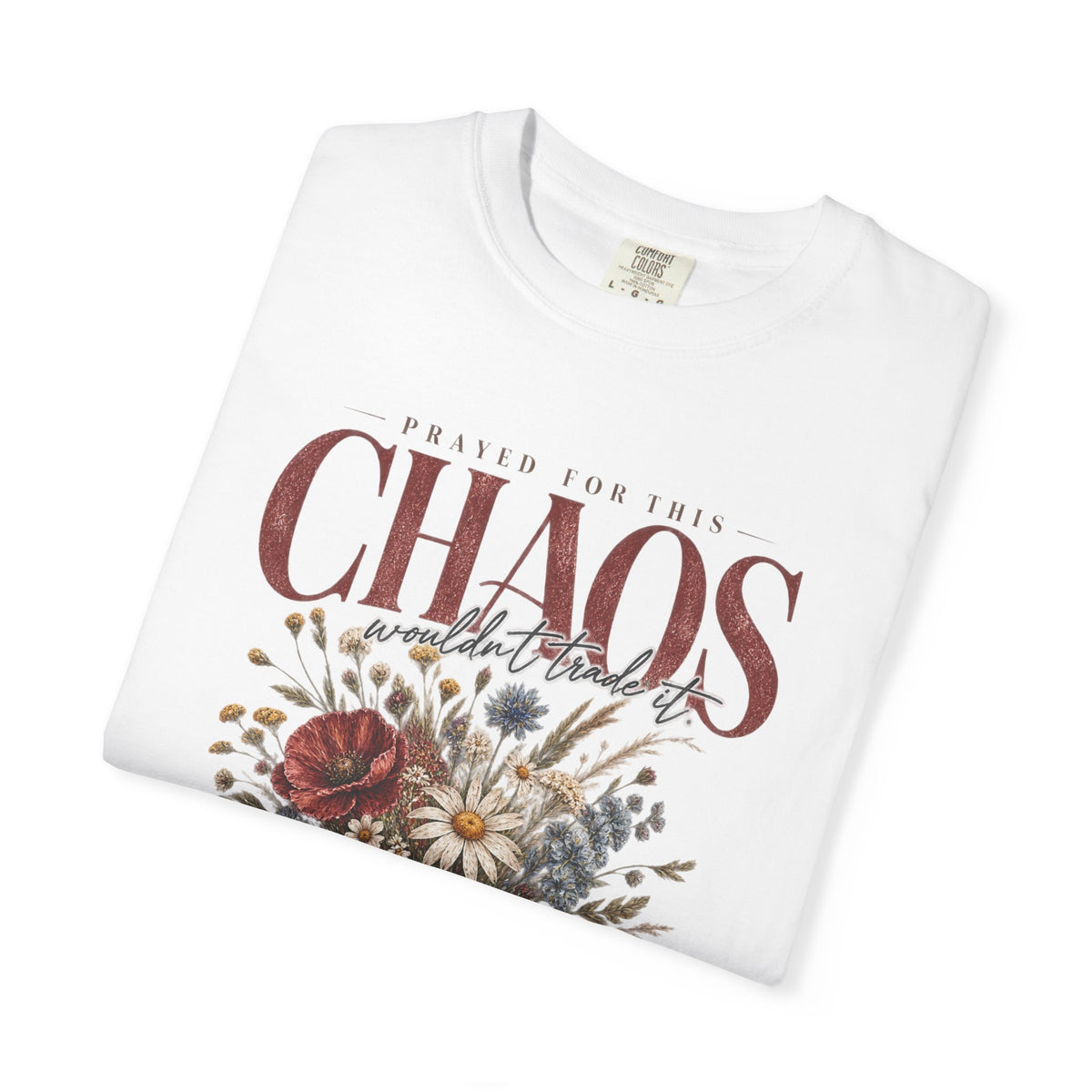 Prayed for This Chaos Shirt | Faith Based Sports Mom Tee | Football Mom Wildflower Shirt | Christian Mom