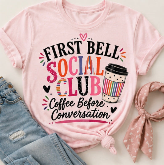 First Bell Social Club Teacher Unisex Jersey Short Sleeve Tee