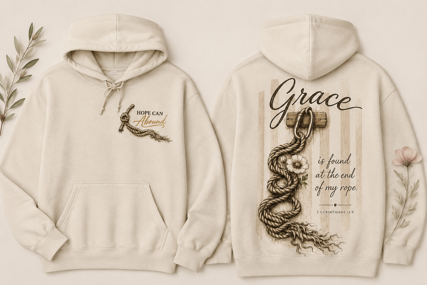Hope Can Abound Unisex Lightweight Hooded Sweatshirt