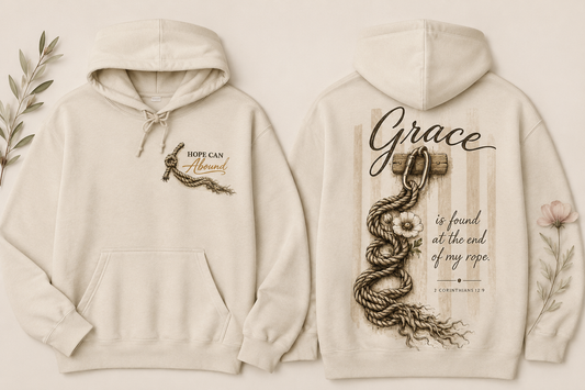 Hope Can Abound Unisex Lightweight Hooded Sweatshirt