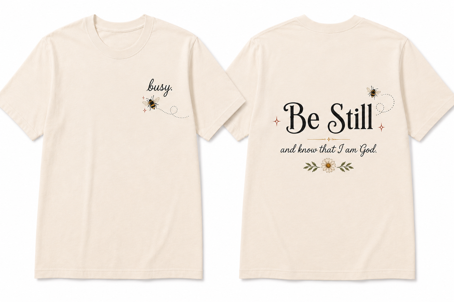 Busy. Be Still. Faith Graphic Tee Unisex Jersey Short Sleeve Tee