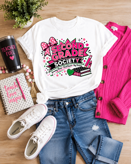Second Grade Society Unisex Jersey Short Sleeve Tee