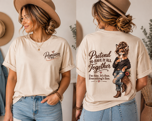 Permission to... The Everything's Fine Tee Unisex Jersey Short Sleeve Tee