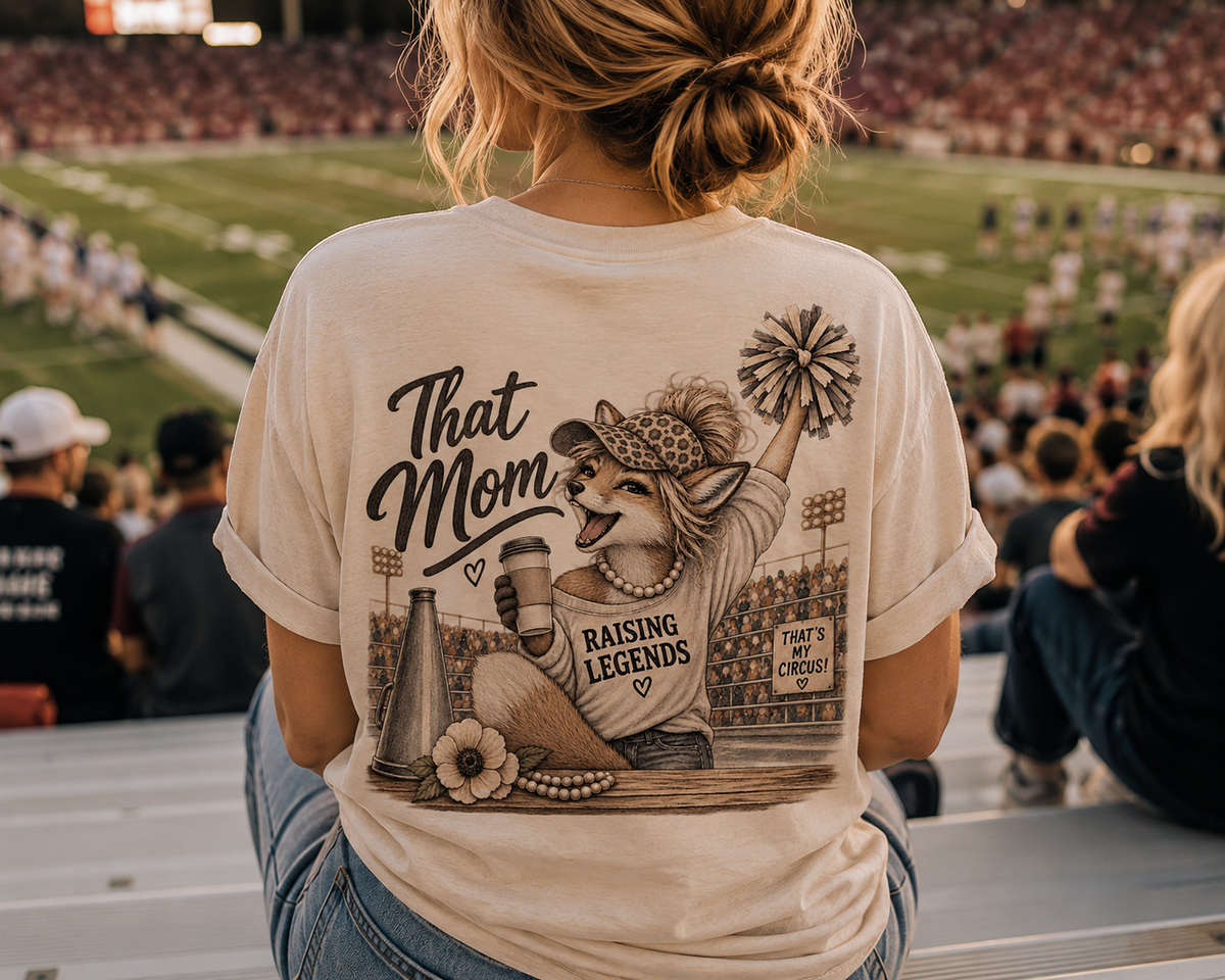That Mom Raising Legends T‑Shirt — Cheer Mom Graphic Tee