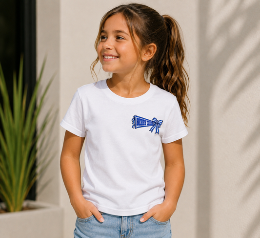 Youth Tee with Blue Firecracker Chest Graphic