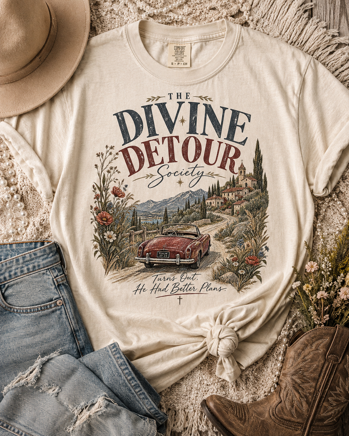 Divine Detour Vintage Road Trip T-Shirt