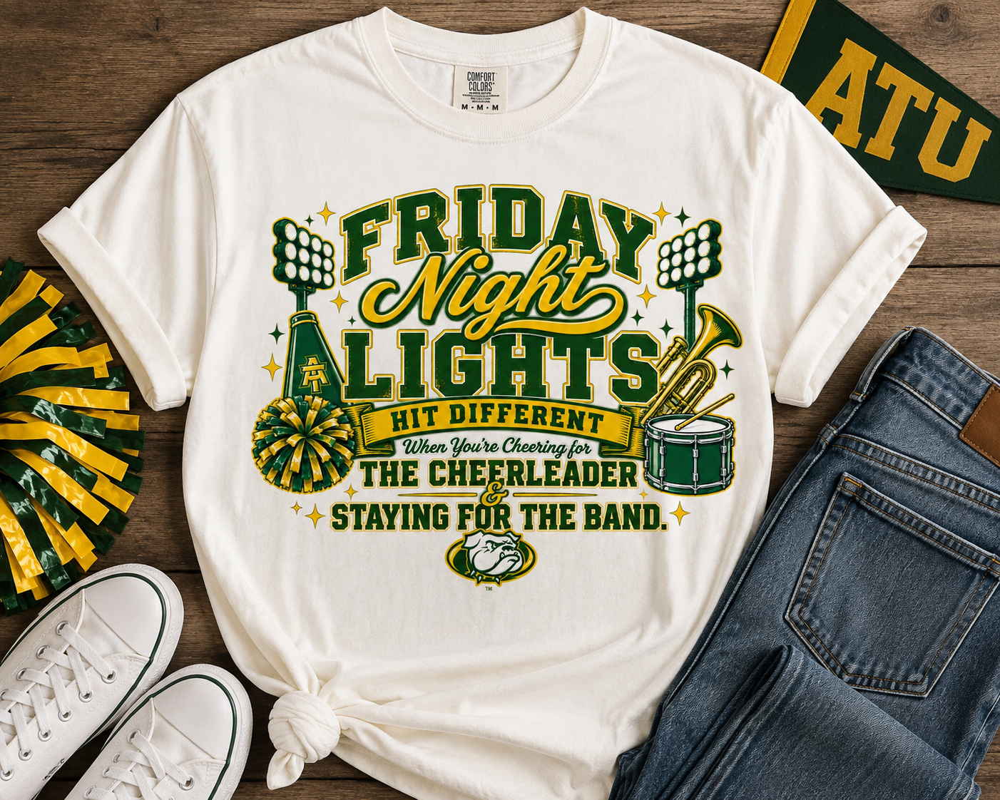Friday Night Lights Football T-Shirt — Cheerleader & Band School Spirit Tee
