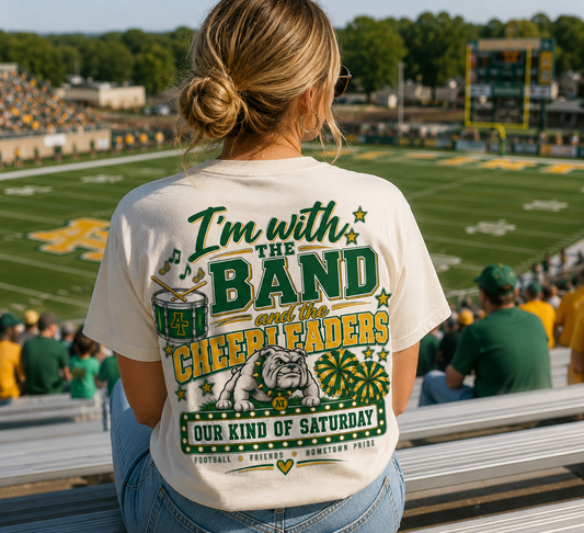 Band Mom T-Shirt – Im with the Band and the Cheerleaders Custom Tshirt