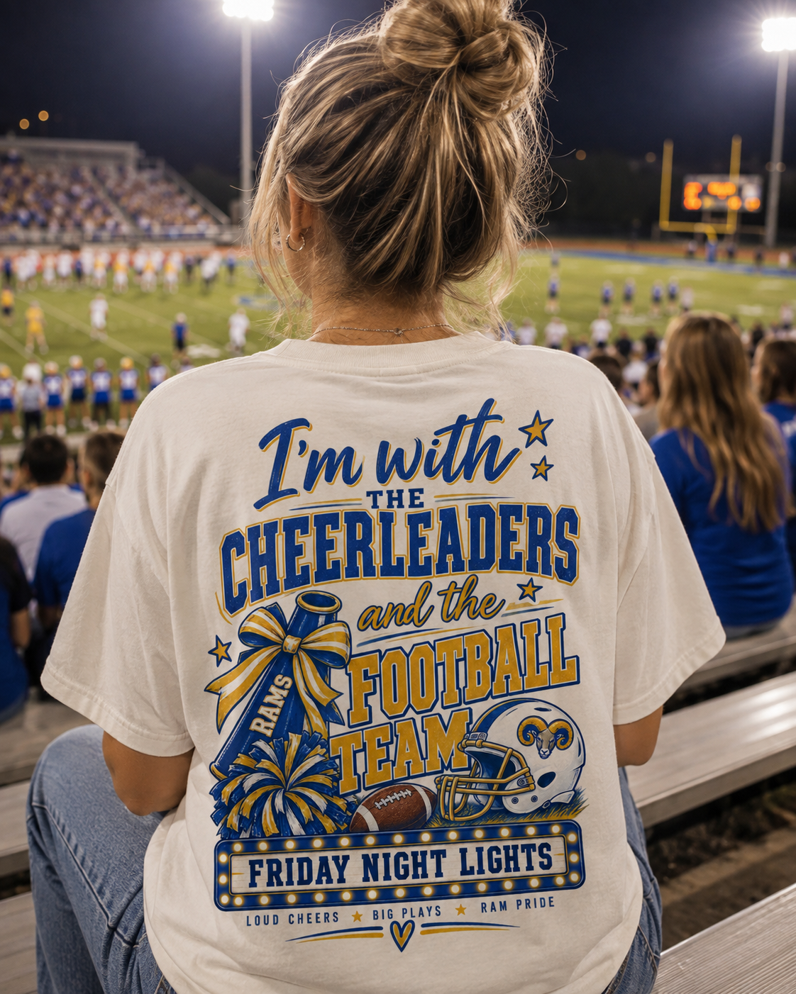 Cheerleaders & Football Team T-Shirt — “I’m With the Cheerleaders and the Football Team” Fan Tee