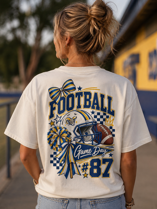 Rams 87 Football Pocket Tee