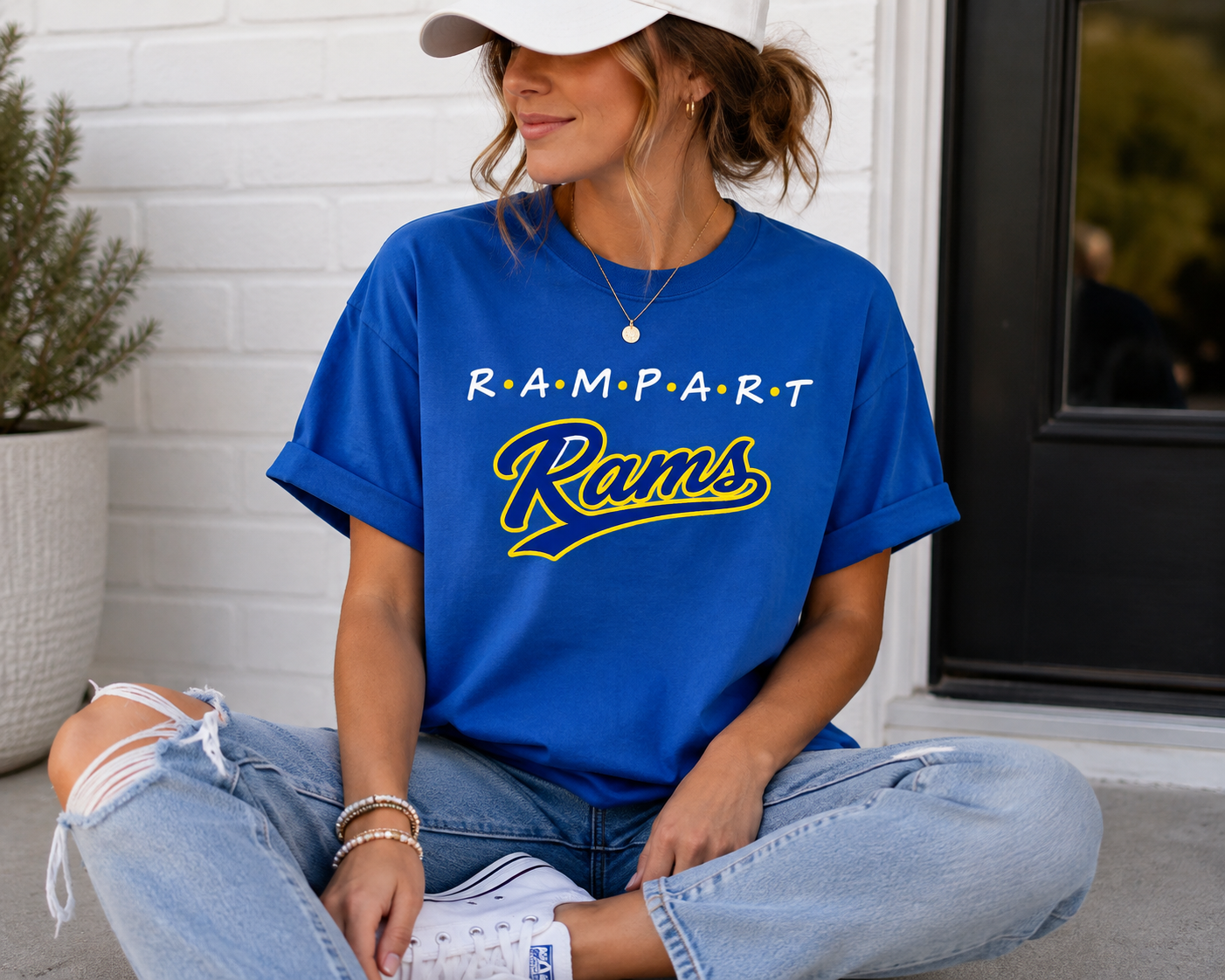 Rampart White Custom - Unisex Cotton Crew Tee