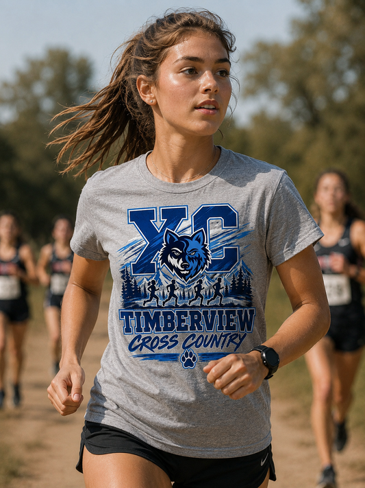 Timberview Cross Country XC Team T-Shirt — School Track & Running Tee