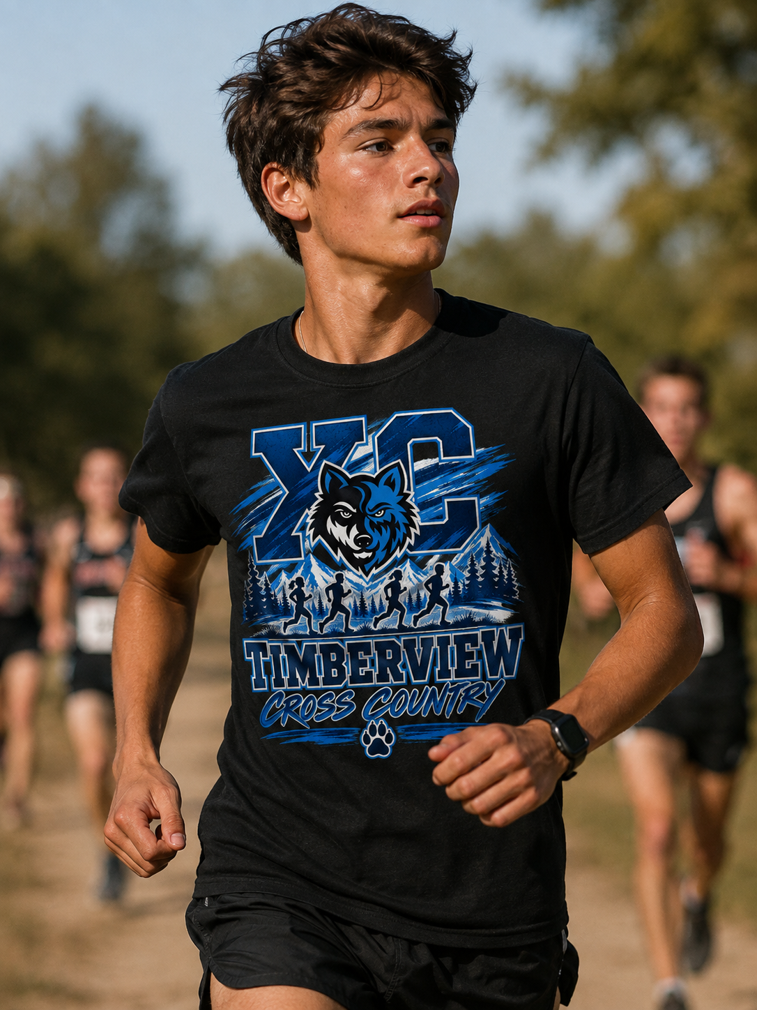 Timberview Cross Country XC Team T-Shirt — School Track & Running Tee