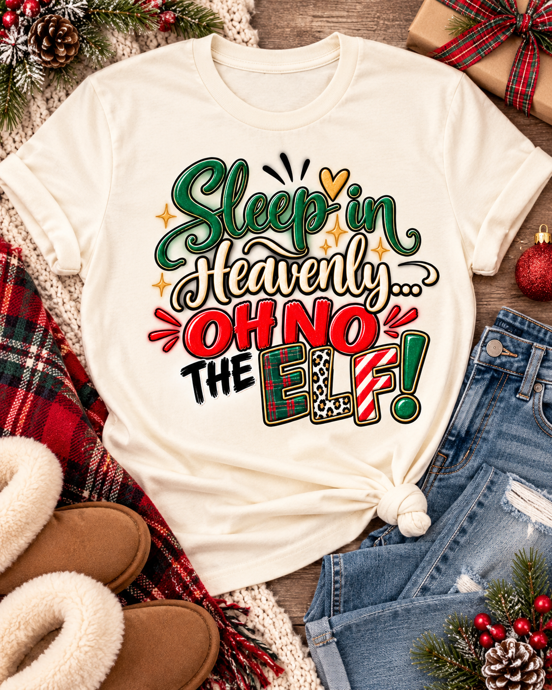 Sleep in Heavenly Peace Oh No the Elf T-Shirt