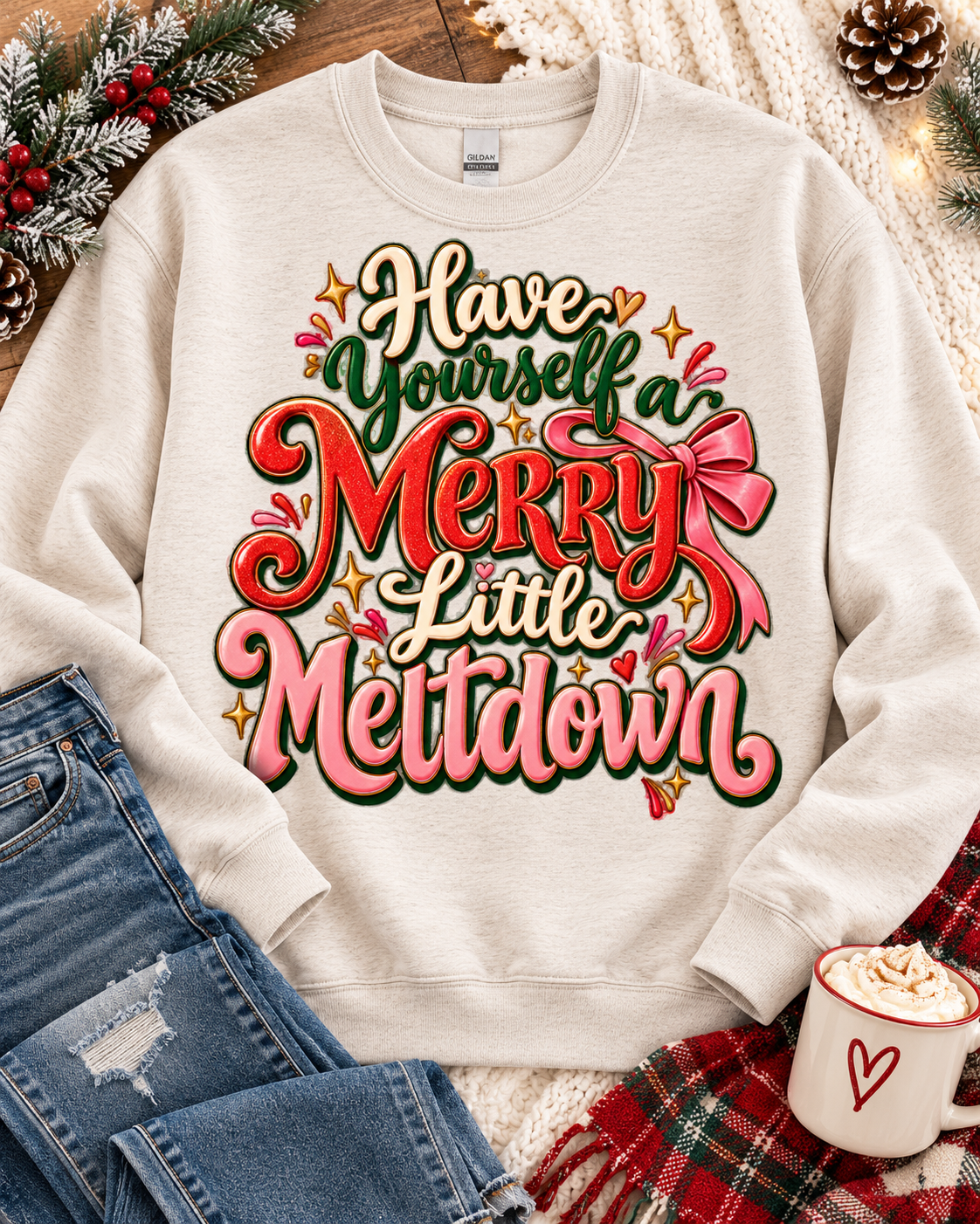 Have Yourself a Merry Little Melltown Sweatshirt | Christmas Typography