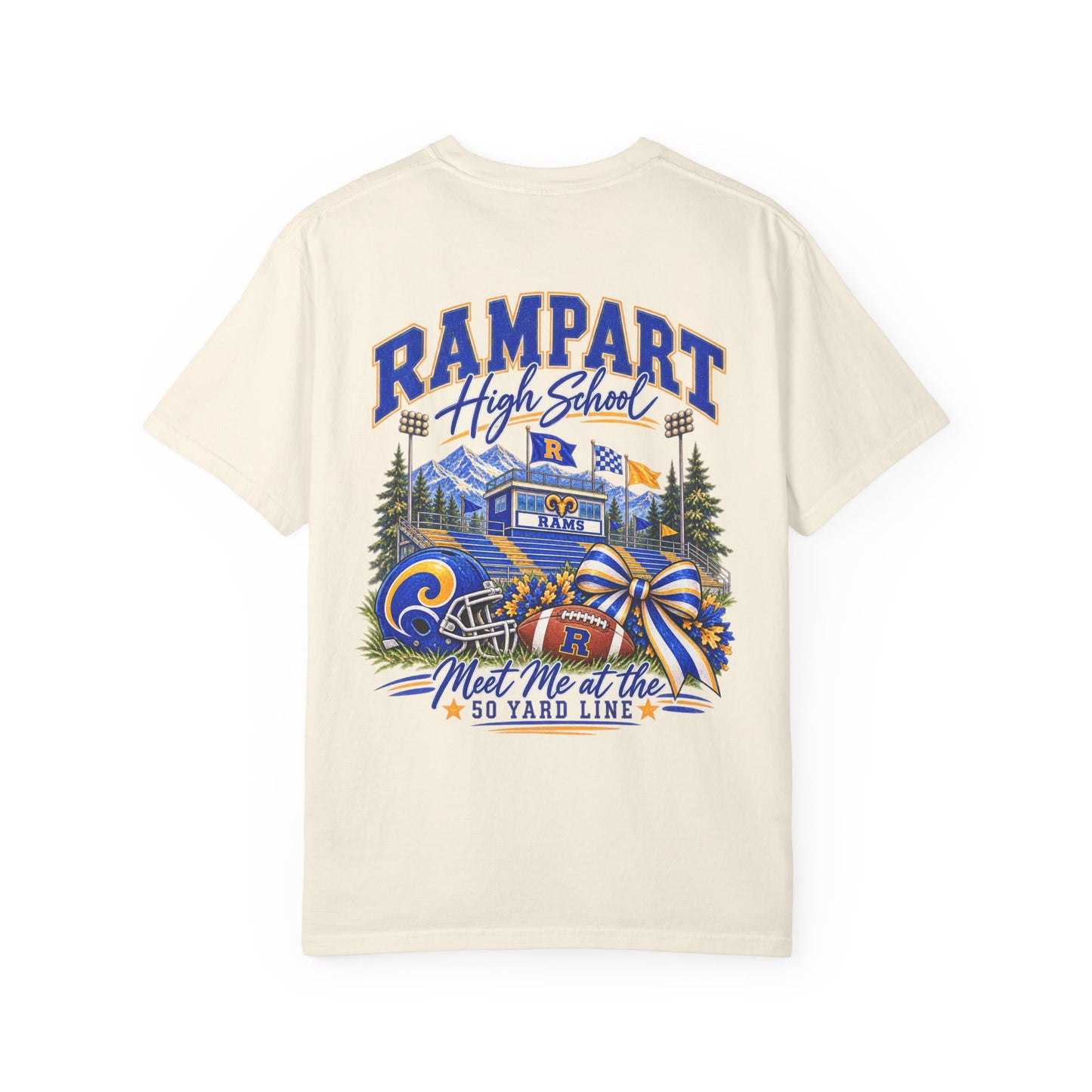 Rampart High School Football T-Shirt – 'Meet Me at the 50 Yard Line' Team Tee