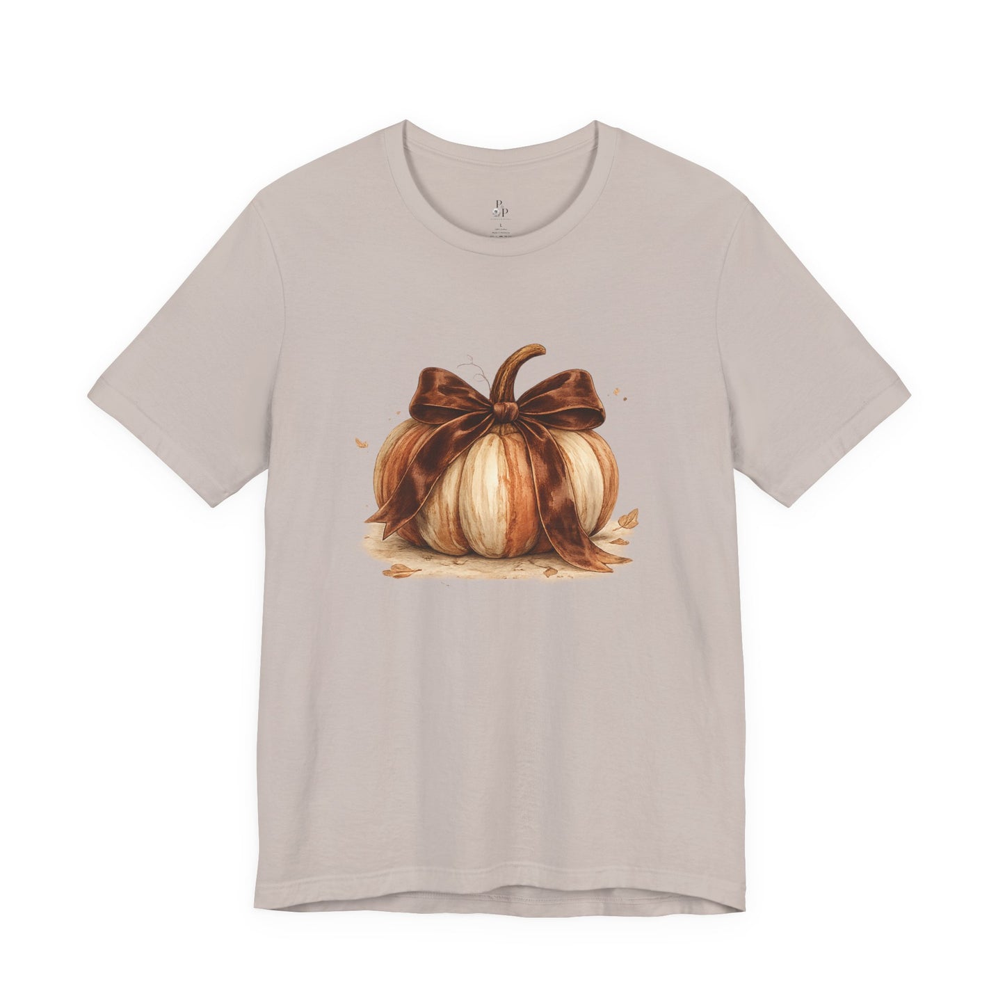 Pumpkin Bow Tee – Watercolor Fall Pumpkin T-Shirt
