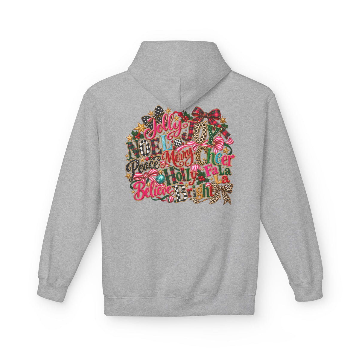 Christmas Typography and Bow Hoodie