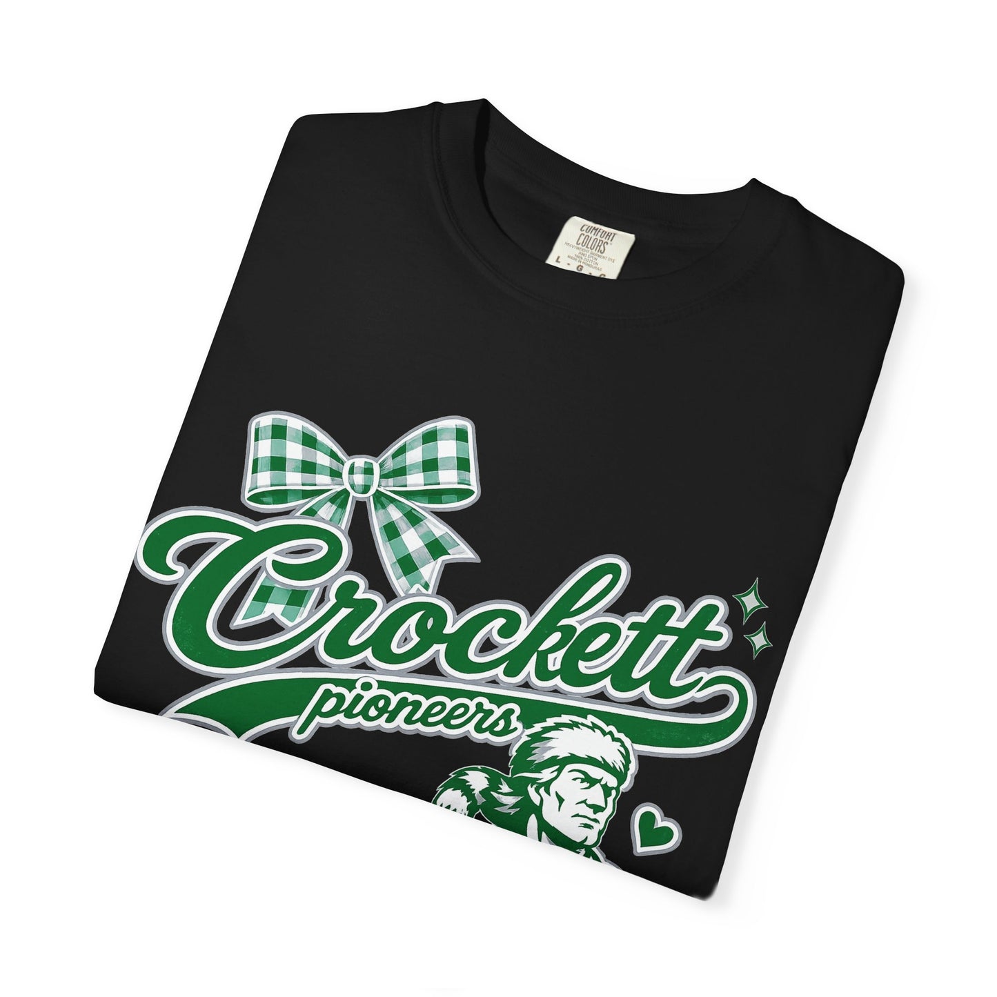 Crockett Pioneers Retro Logo T-Shirt — Vintage Green Script Tee