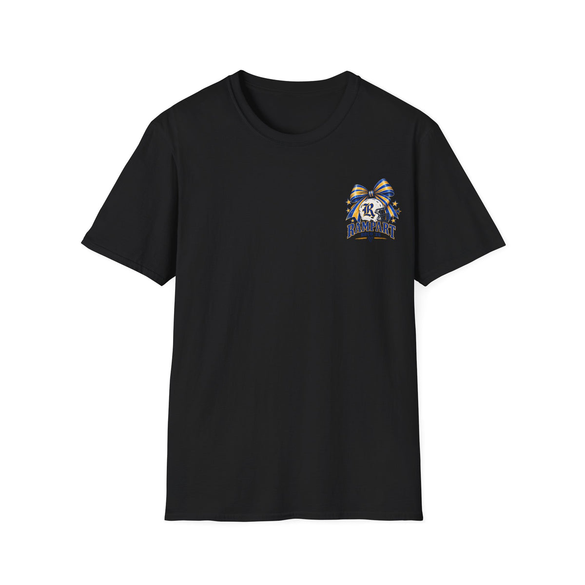 Rampart High School Football Tee — 'Rampart' Vintage Helmet & Football Design