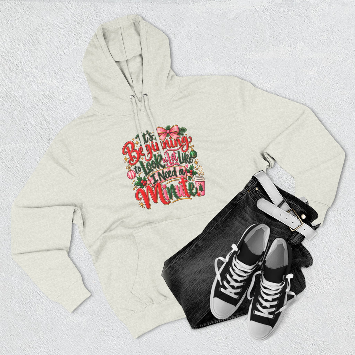 Funny Christmas Text Hoodie | Holiday Typography Sweatshirt