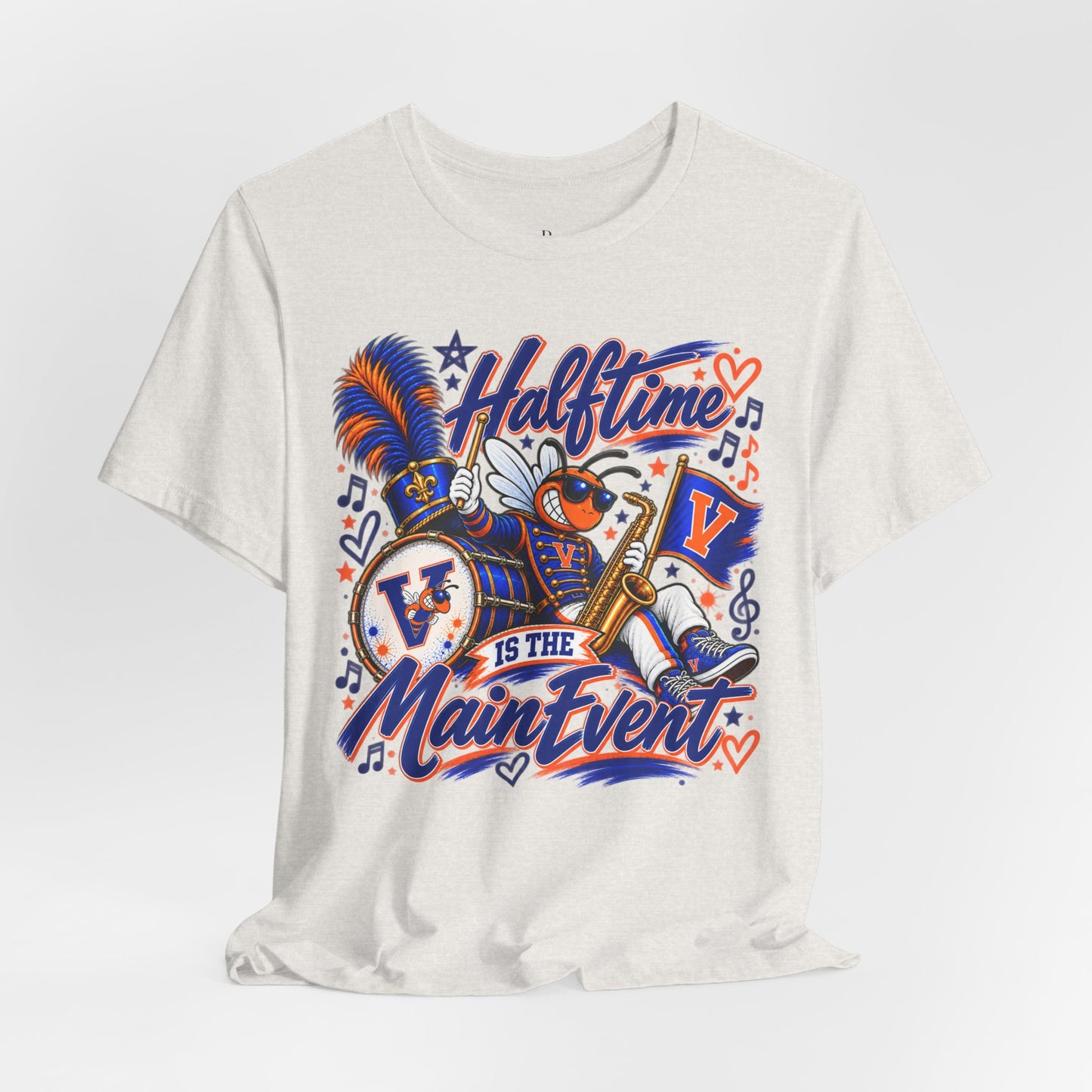 Halftime Is the Main Event Shirt | Marching Band Mom Tee | Band Parent Shirt | Saxophone Band Shirt | Personalized School Spirit Tee