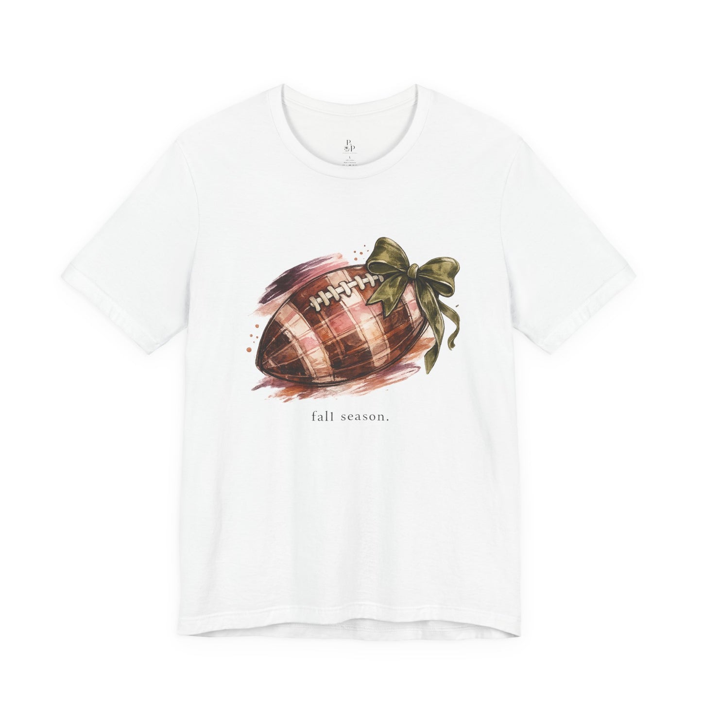 Fall Season Plaid Football Tee