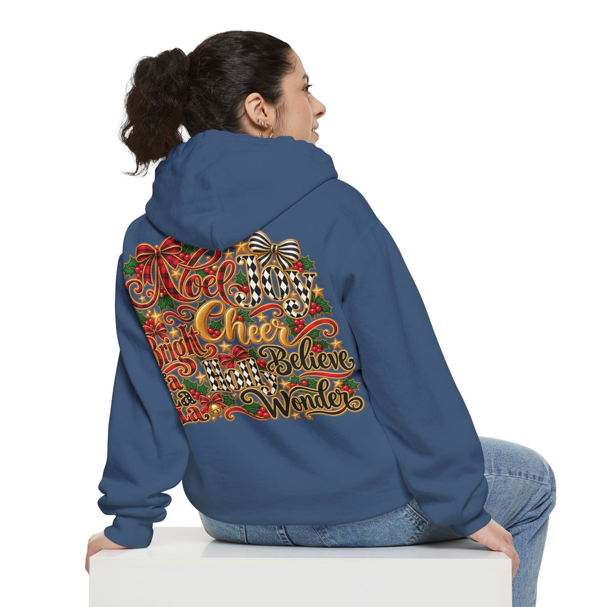 Vintage Floral Bow Christmas Hoodie