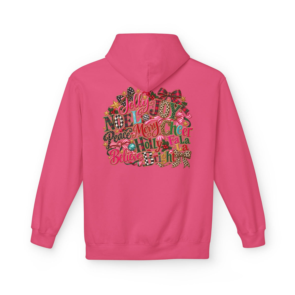 Christmas Typography and Bow Hoodie