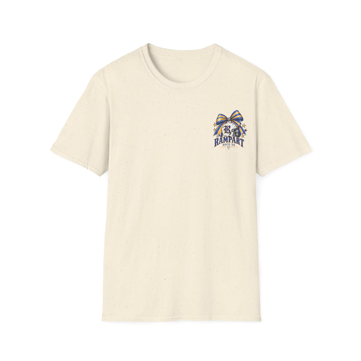Rampart High School Football Tee — 'Rampart' Vintage Helmet & Football Design