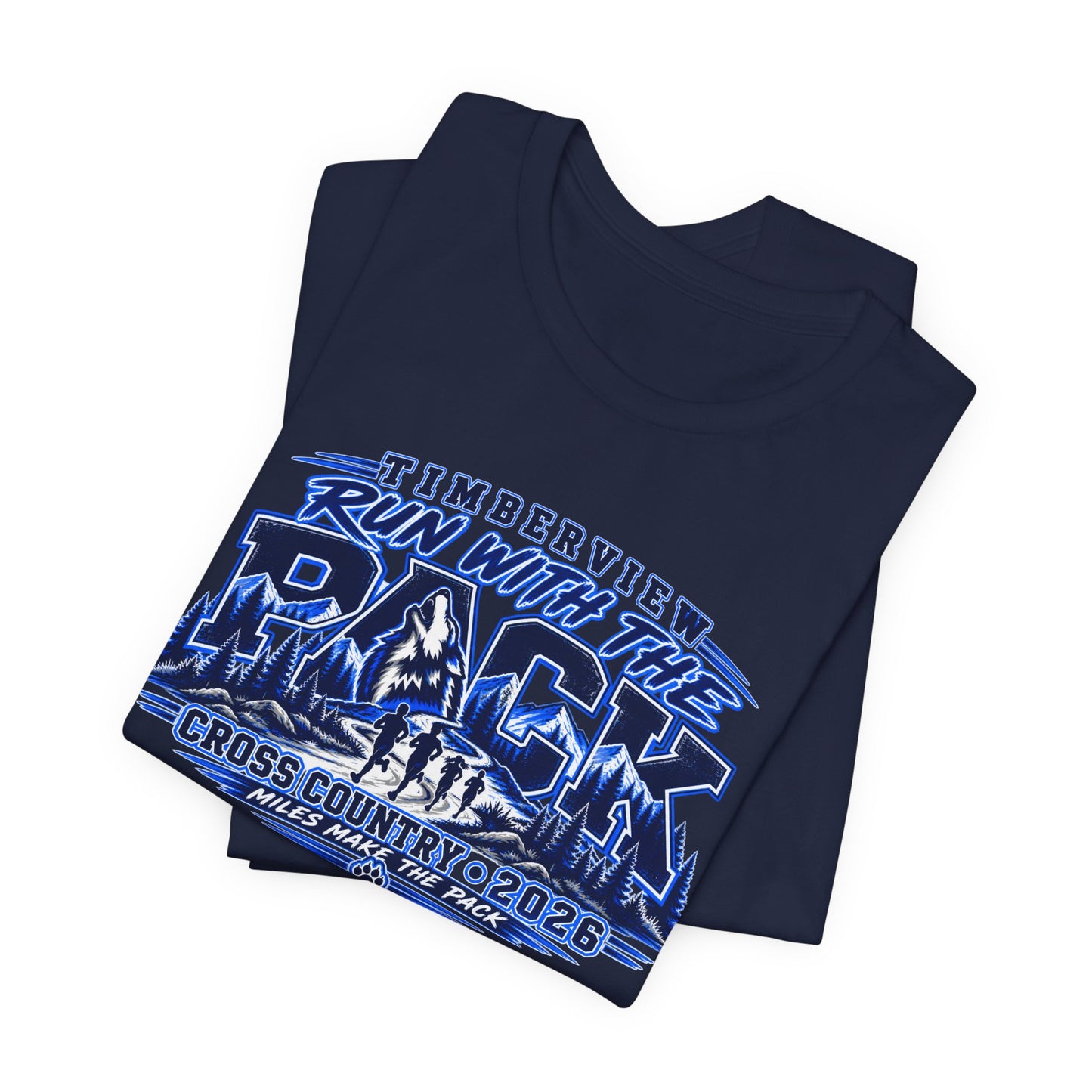 Run With The Pack Cross Country T-Shirt – Timberview 2026 Race Tee
