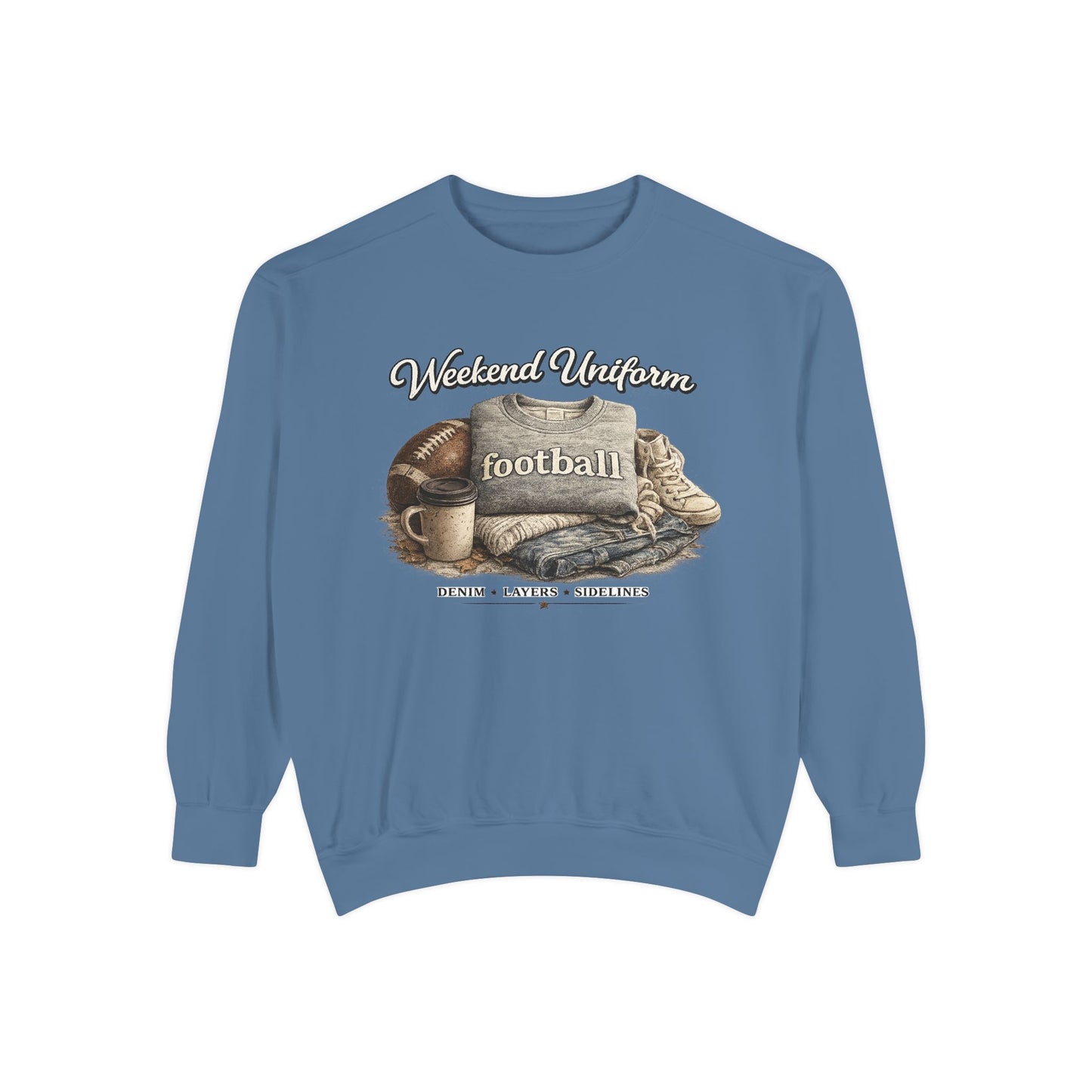 Football Sweatshirt - Unisex Garment-Dyed Sweatshirt