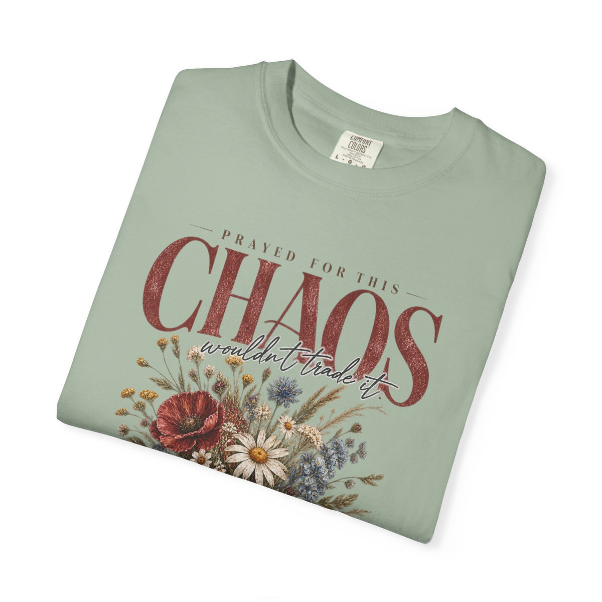 Prayed for This Chaos Shirt | Faith Based Sports Mom Tee | Football Mom Wildflower Shirt | Christian Mom