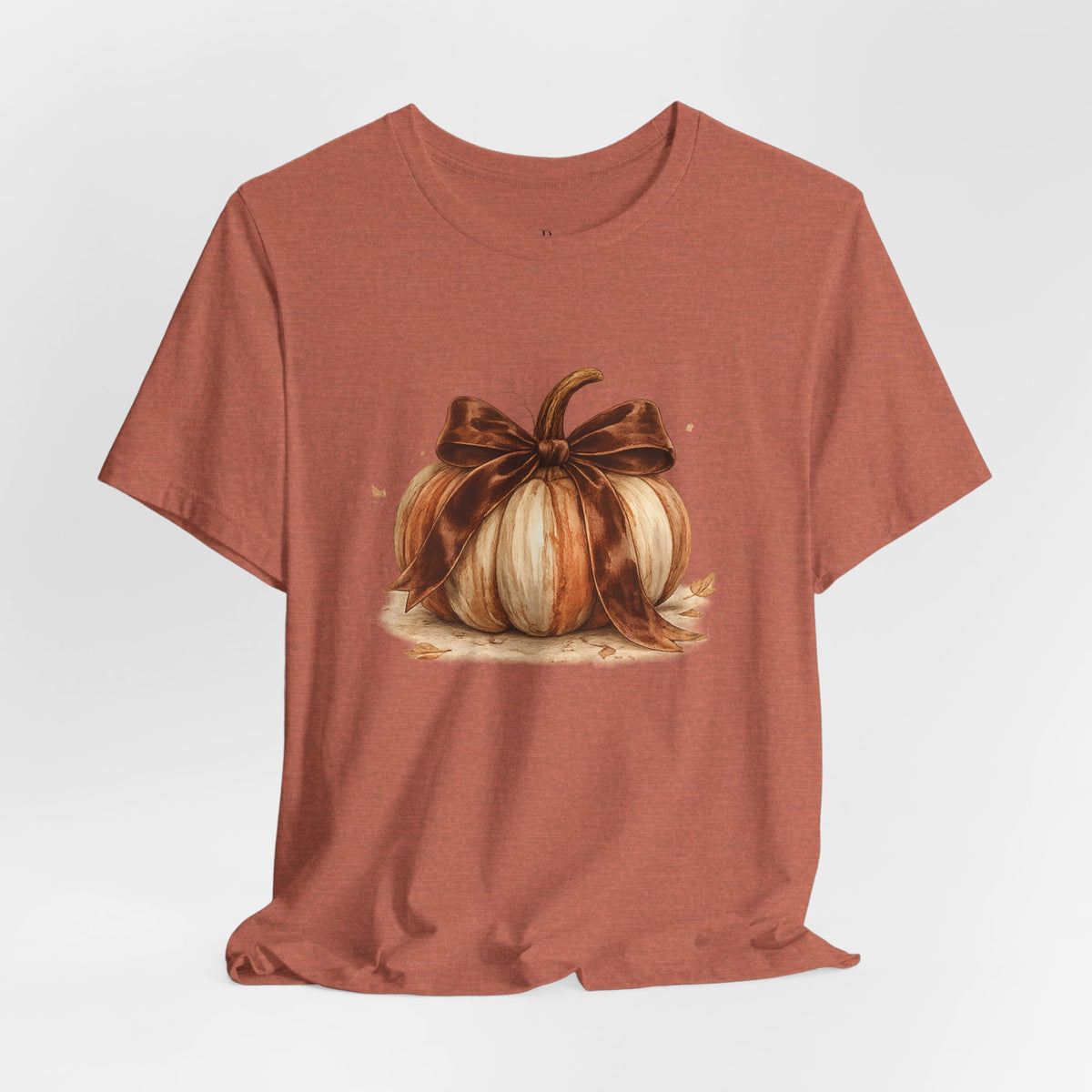Pumpkin Bow Tee – Watercolor Fall Pumpkin T-Shirt