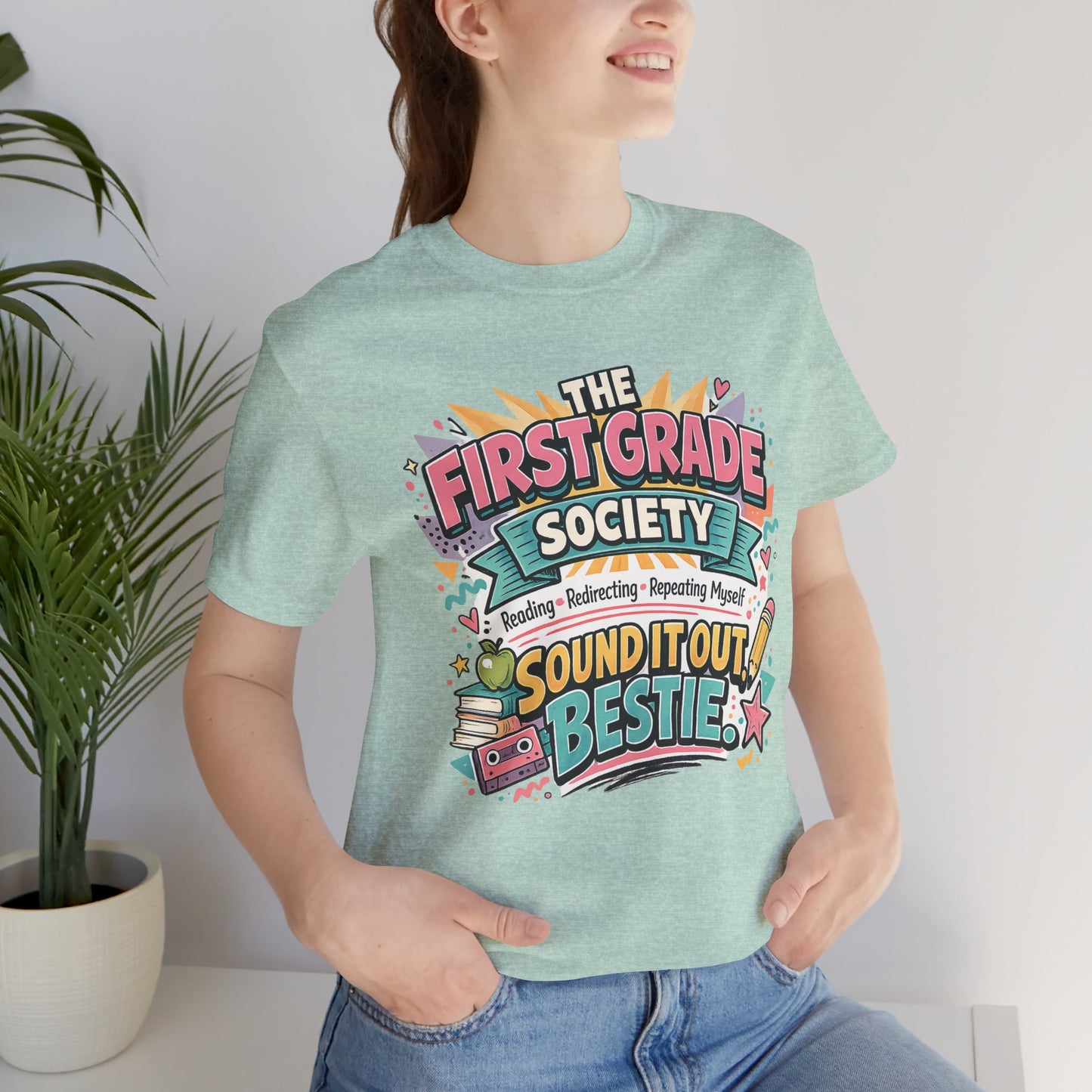 Sound it out Bestie - Unisex Jersey Short Sleeve Tee