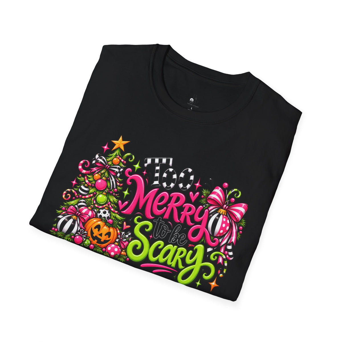 Merry to be Scary Christmas Halloween T-Shirt — Cute Spooky Holiday Graphic Tee