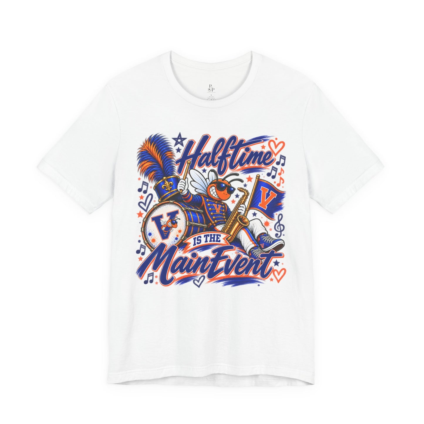 Halftime Is the Main Event Shirt | Marching Band Mom Tee | Band Parent Shirt | Saxophone Band Shirt | Personalized School Spirit Tee