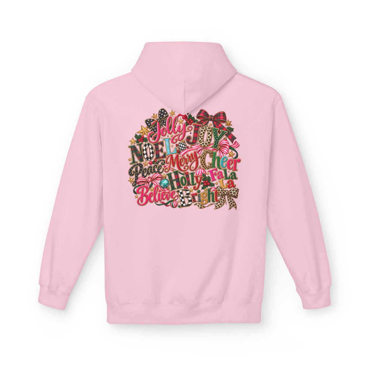 Christmas Typography and Bow Hoodie