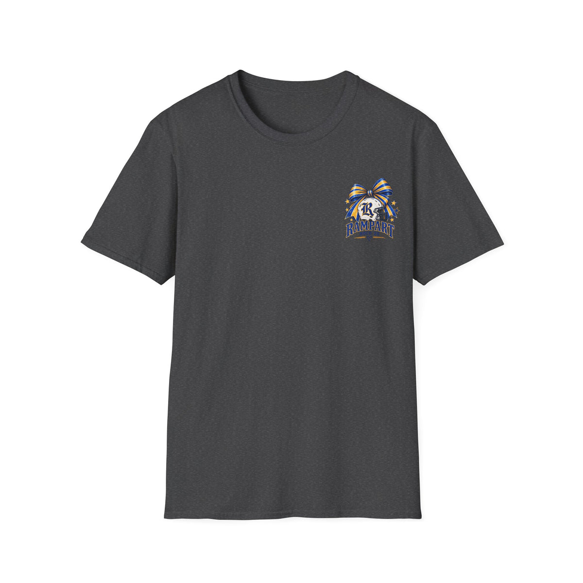 Rampart High School Football Tee — 'Rampart' Vintage Helmet & Football Design