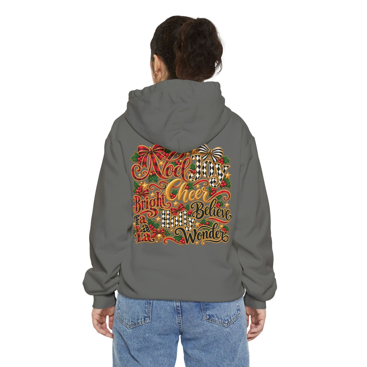 Vintage Floral Bow Christmas Hoodie