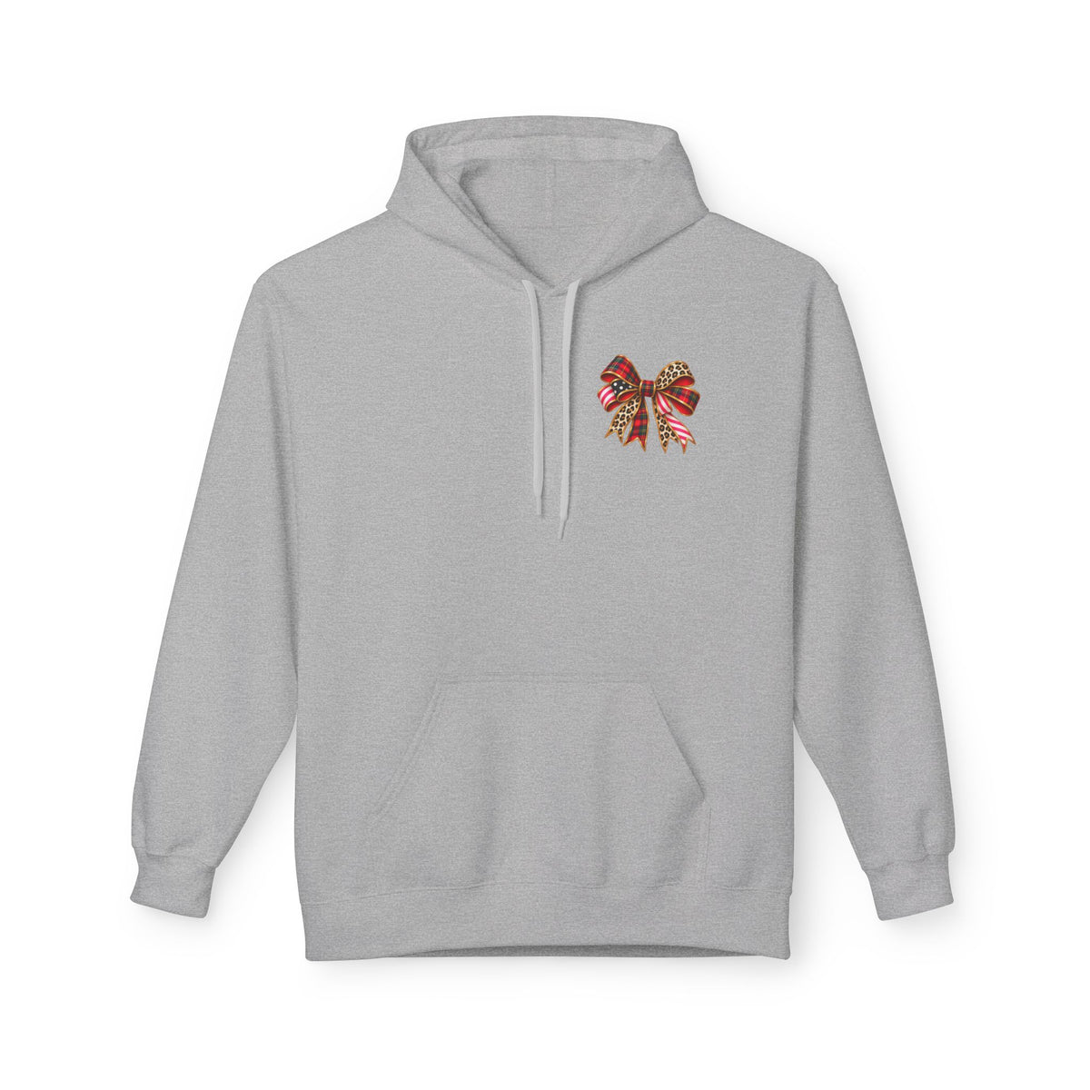 Christmas Typography and Bow Hoodie