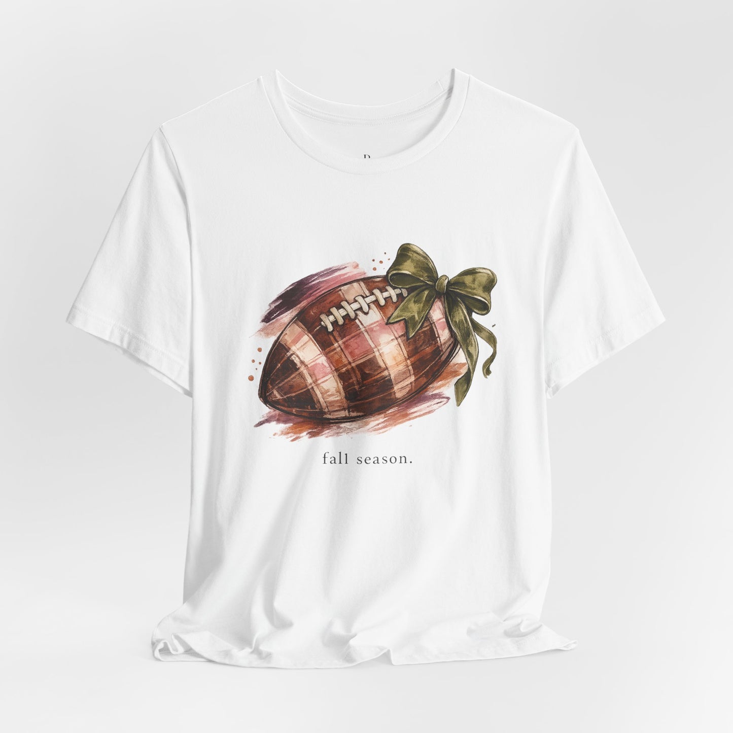 Fall Season Plaid Football Tee