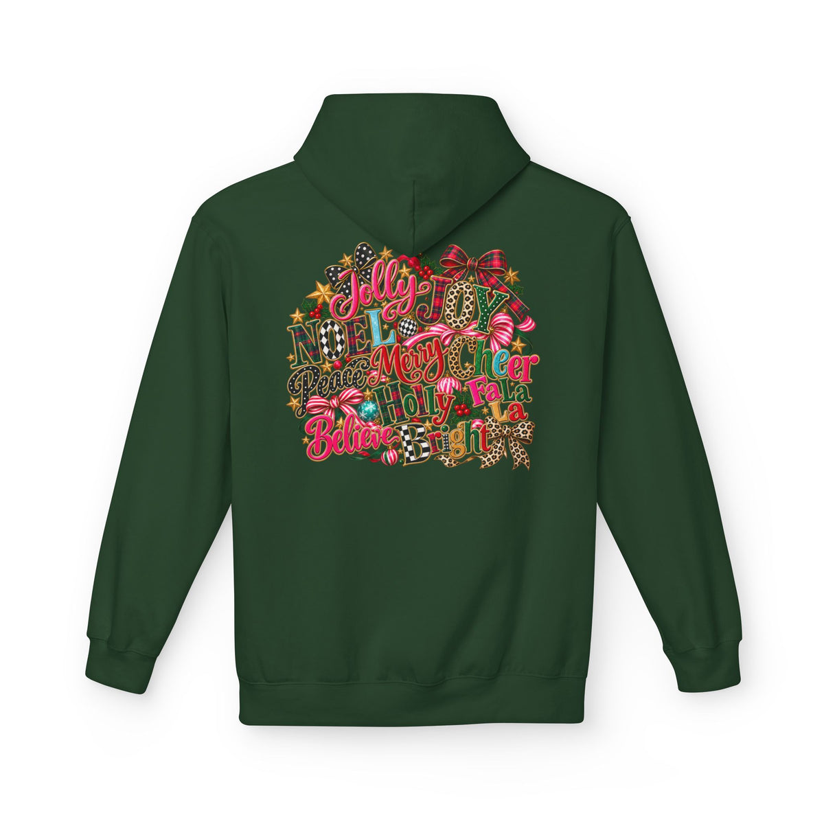 Christmas Typography and Bow Hoodie