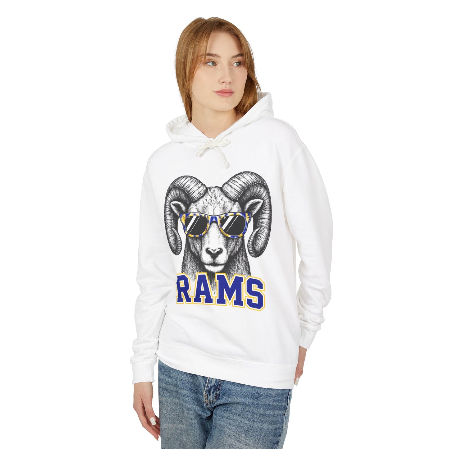 Custom Mascot Sweatshirt - Unisex Lightweight Hooded Sweatshirt