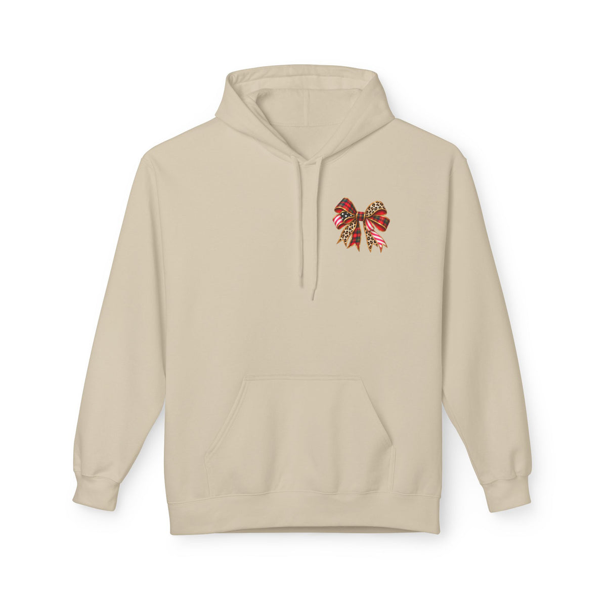 Christmas Typography and Bow Hoodie